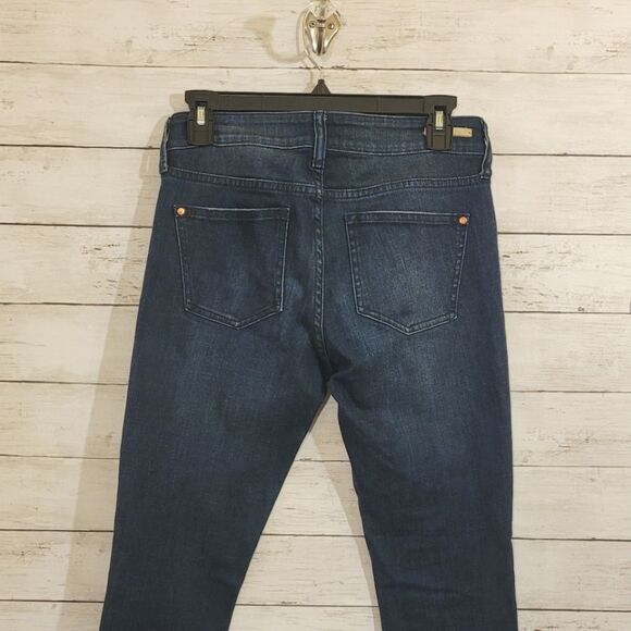 Pilcro And The Letterpress Jeans Anthropologie Crop Patchwork Hem Size 26 - Picture 11 of 16